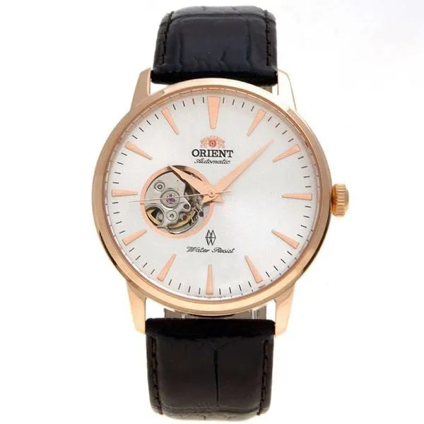 Orient Esteem Open Heart SDB08001W0  White Dial 41mm Leather Strap Men's Watch