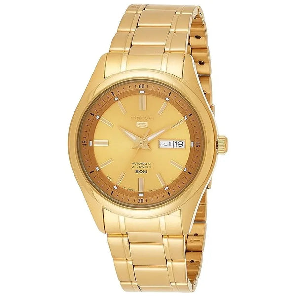 Seiko 5 SNKN96J1 21 Jewels Automatic Classy Gold Dial 42mm Stainless Steel Men's Watch