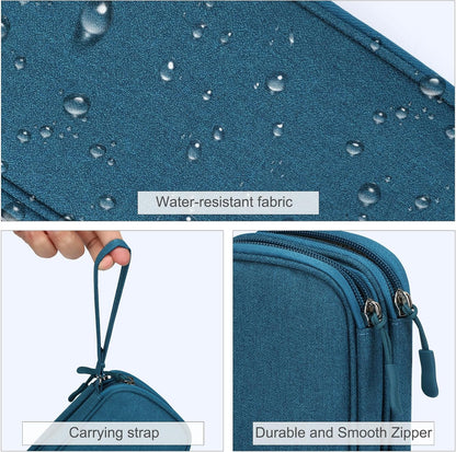 🔥Last Day Discount 49% Off🔥Travel Cable Organizer Pouch, Double Layers All-in-One Storage Bag for Cord