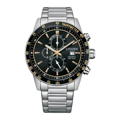 Citizen Quartz Chronograph AN3681-57E Black Dial Stainless Steel Men's Watch
