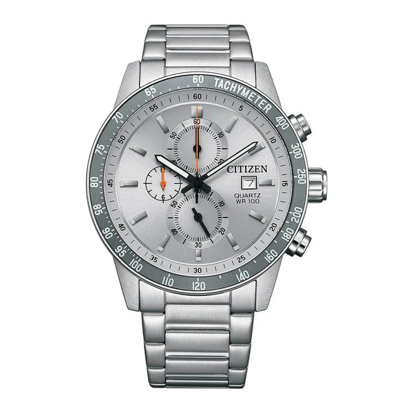 Citizen Quartz AN3688-58H Chronograph Grey Dial 44mm Stainless Steel Men's Watch