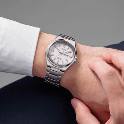 Citizen Eco-Drive AW0130-85A White Dial Titanium  Men'sWatch