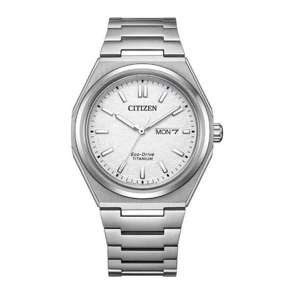 Citizen Eco-Drive AW0130-85A White Dial Titanium  Men'sWatch