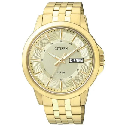 Citizen Quartz BF2013-56P Champagne Dial Gold-Tone Stainless Steel Men's Watch