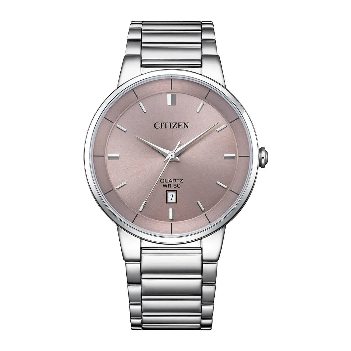 Citizen Quartz BI5120-51Z Analog Pink Dial 40mm Stainless Steel Men's Watch