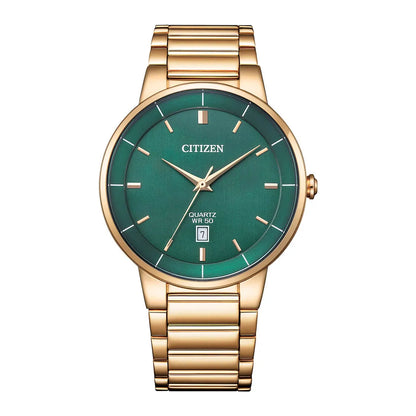 Citizen Quartz BI5123-52X Analog Green Dial 40mm Stainless Steel Men's Watch