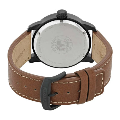 Citizen Eco-Drive BM8475-26E Black & Orange Dial 42mm Leather Strap Men's Watch
