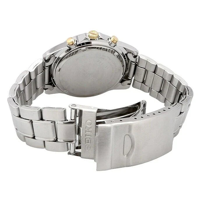 Seiko Spirit SBTQ043 Limited Edition Black Dial Stainless Steel Men's Watch detail view