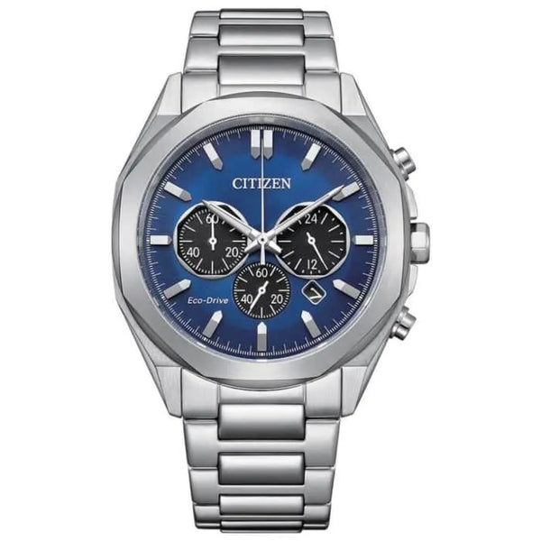 Citizen Eco Drive Chronograph CA4590-81L Blue Dial Stainless Steel Men's Watch