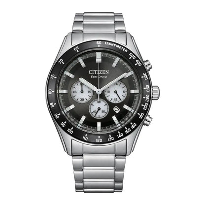 Citizen Eco-Drive Chronograph CA4674-58E Black Dial 43mm Stainless Steel Men's Watch