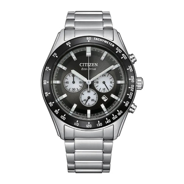 Citizen Eco-Drive Chronograph CA4674-58E Black Dial 43mm Stainless Steel Men's Watch