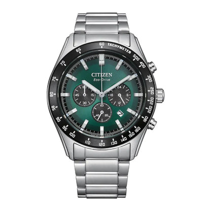 Citizen Eco-Drive Chronograph CA4674-58X Green Dial Stainless Steel Men's Watch