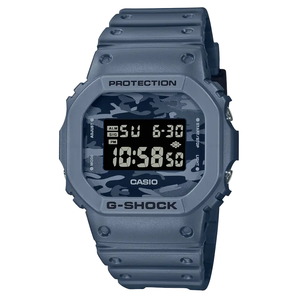 Casio G-Shock Camouflage DW-5600CA-2DR Blue Dial Resin Men's Watch