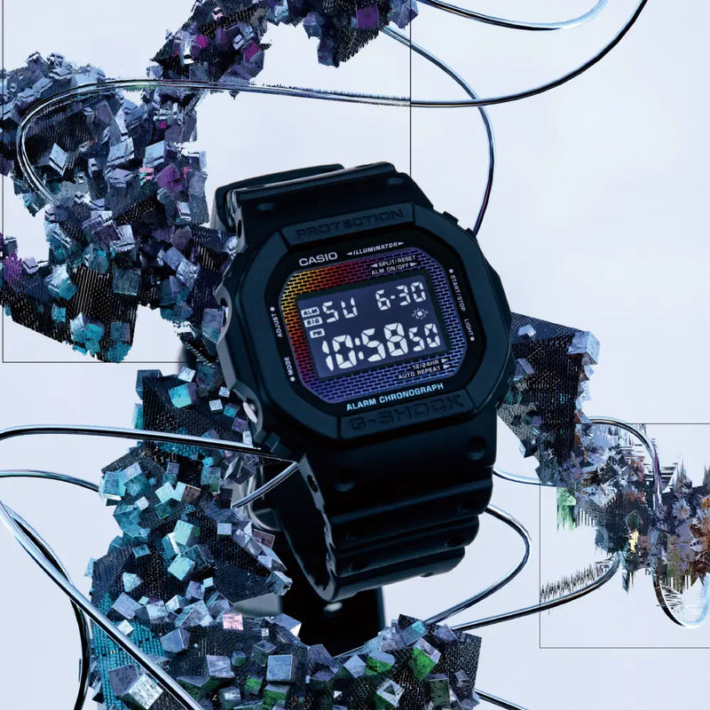 Casio G-Shock DW-5600RW-1D Black Dial Resin Men's Watch detail view
