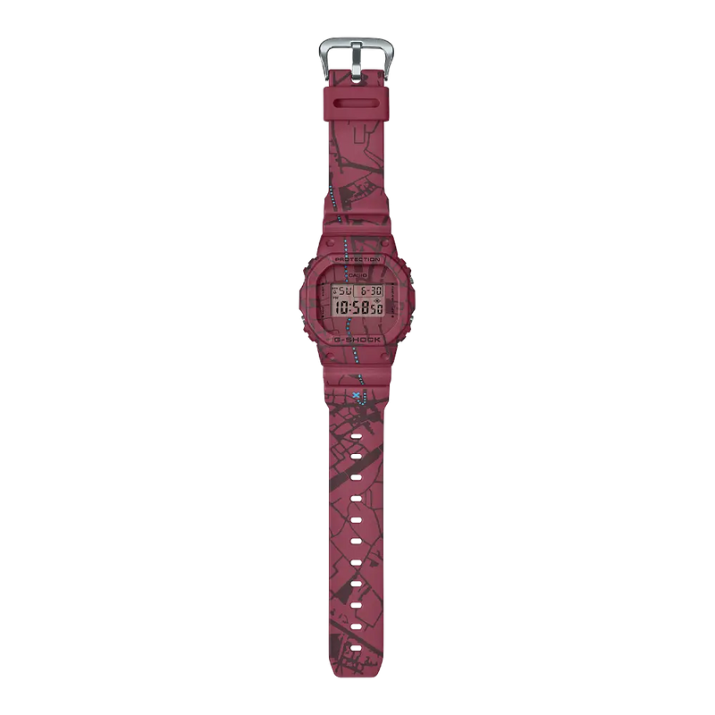 Casio G-Shock Digital DW-5600SBY-4DR Red Dial Resin Men's Watch detail view