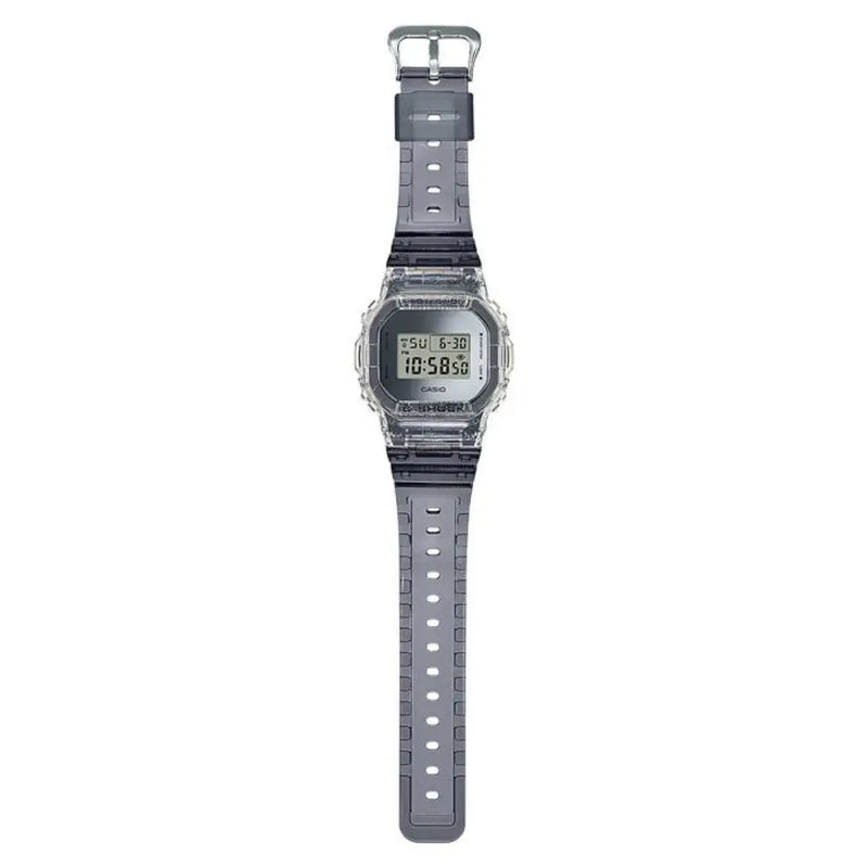 Casio G-Shock DW-5600SK-1D Grey Dial Transparent Resin Men's Watch detail view