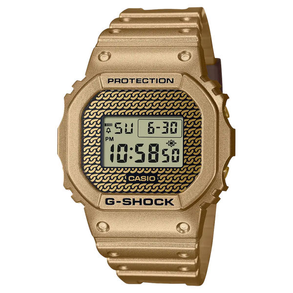 Casio G-Shock Digital DWE-5600HG-1DR Gold Dial Resin Men's Watch