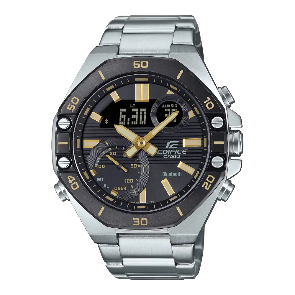 Casio Edifice Smartphone Link ECB-10DB-1A9DF Black Dial Stainless Steel Men's Watch