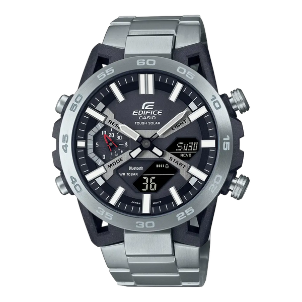 Casio Edifice Smartphone Link ECB-2000D-1ADF Black Dial Stainless Steel Men's Watch