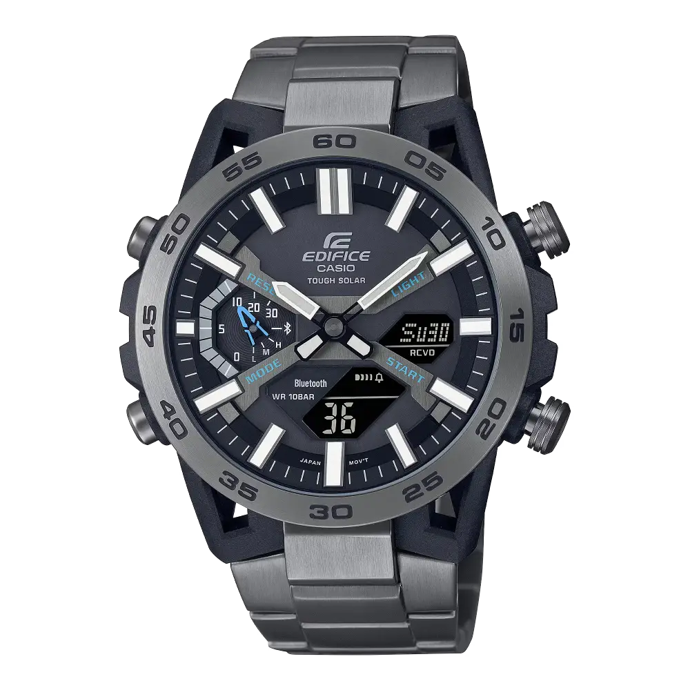 Casio Edifice Smartphone Link ECB-2000DC-1ADF Black Dial Stainless Steel Men's Watch