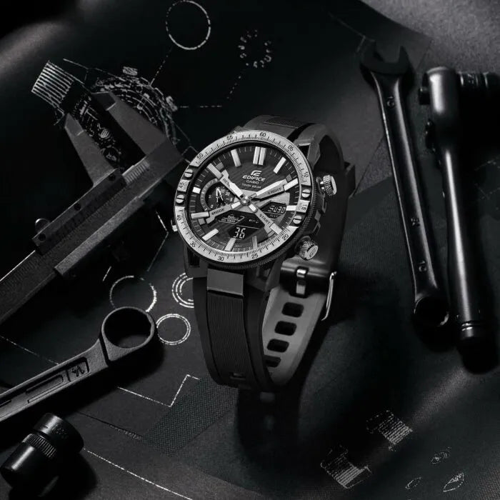 Casio Edifice Smartphone Link ECB-2000TP-1ADF Black Dial Stainless Steel Men's Watch