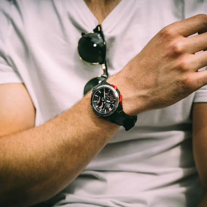 Casio Edifice ECB-2200P-1ADF Black Dial Resin Men's Watch detail view