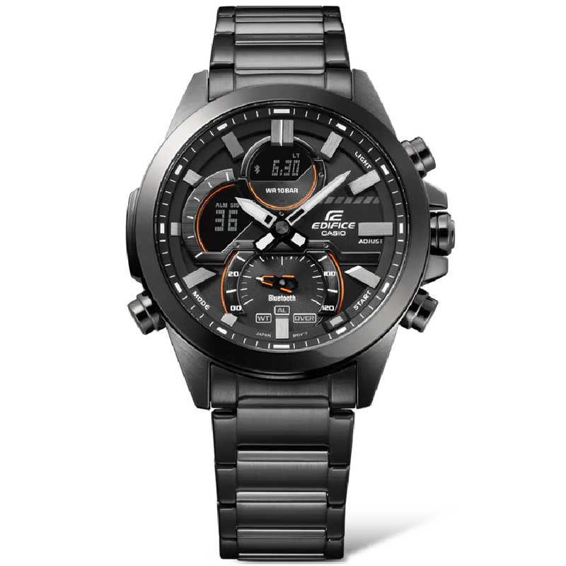 Casio Edifice Smartphone Link ECB-30DC-1ADF Black Dial Stainless Steel Men's Watch detail view