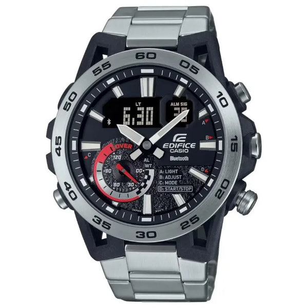 Casio Edifice Smartphone Link ECB-40D-1ADF Black Dial 48mm Stainless Steel Men's Watch