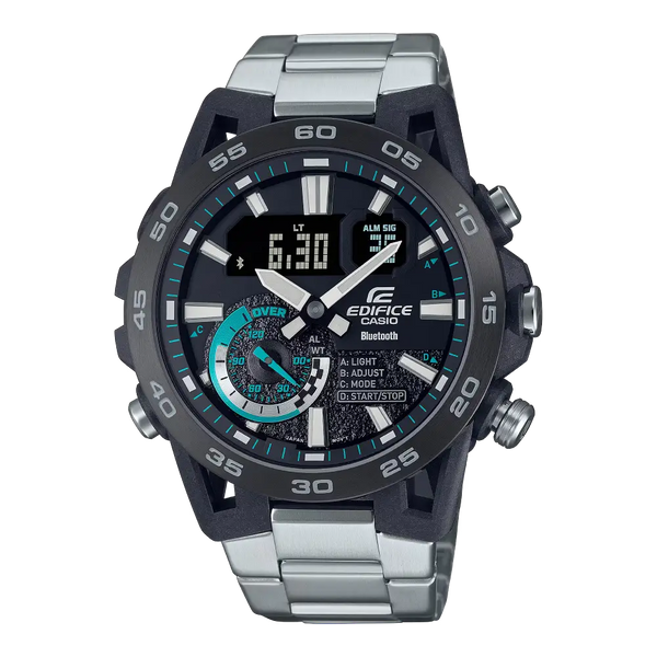 Casio Edifice Smartphone Link ECB-40DB-1ADF Black Dial Stainless Steel Men's Watch