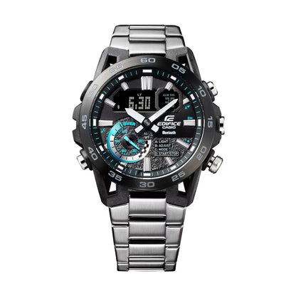 Casio Edifice Smartphone Link ECB-40DB-1ADF Black Dial Stainless Steel Men's Watch