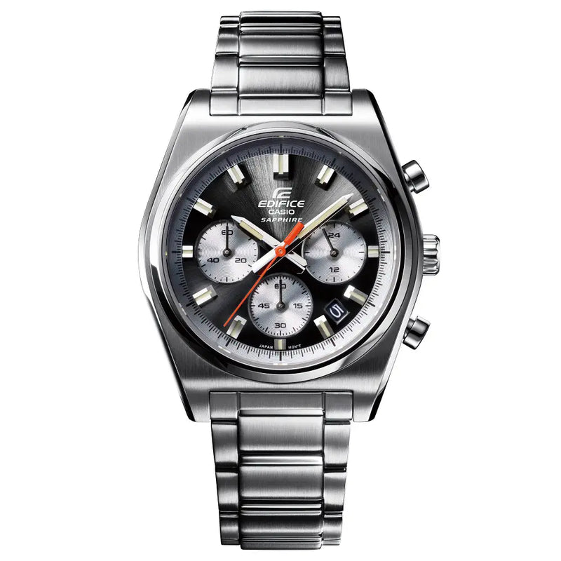 Casio Edifice Standard Chronograph EFB-730D-1AVUDF Black Dial 40mm Stainless Steel Men's Watch detail view