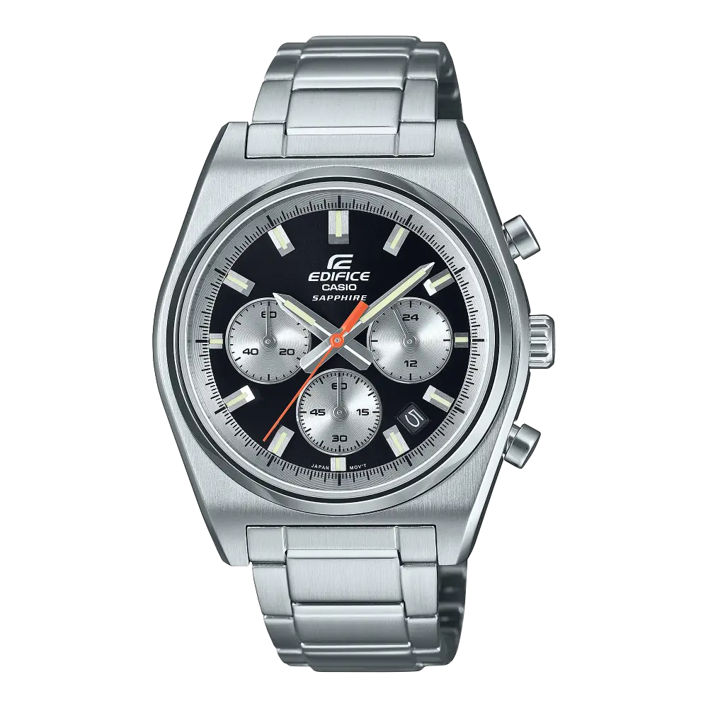 Casio Edifice Standard Chronograph EFB-730D-1AVUDF Black Dial 40mm Stainless Steel Men's Watch