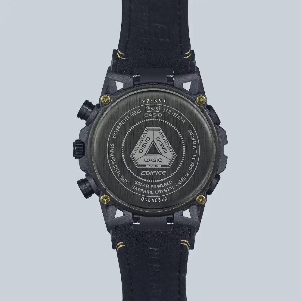 Casio Edifice Sospensione 50th Anniversary EFS-S640ZE-1ADR Black Dial Stainless Steel Men's Watch