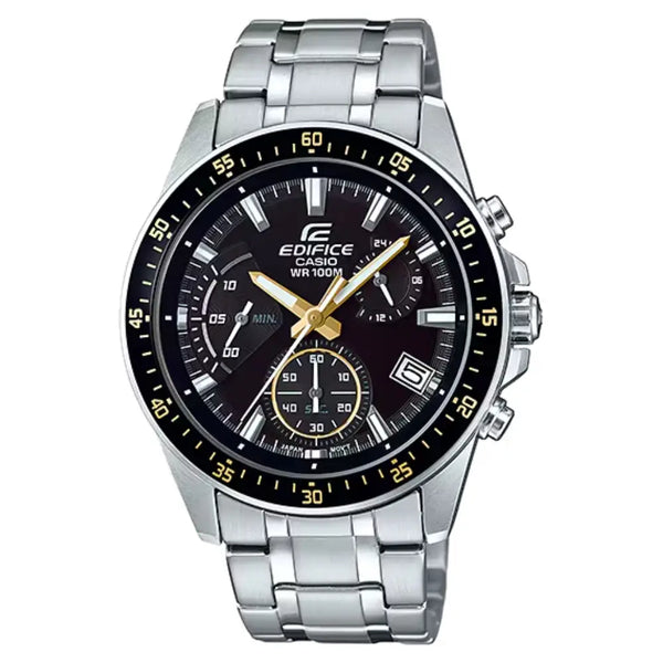 Casio Edifice Standard Chronograph EFV-540D-1A9VUDF Black Dial Stainless Steel Men's Watch