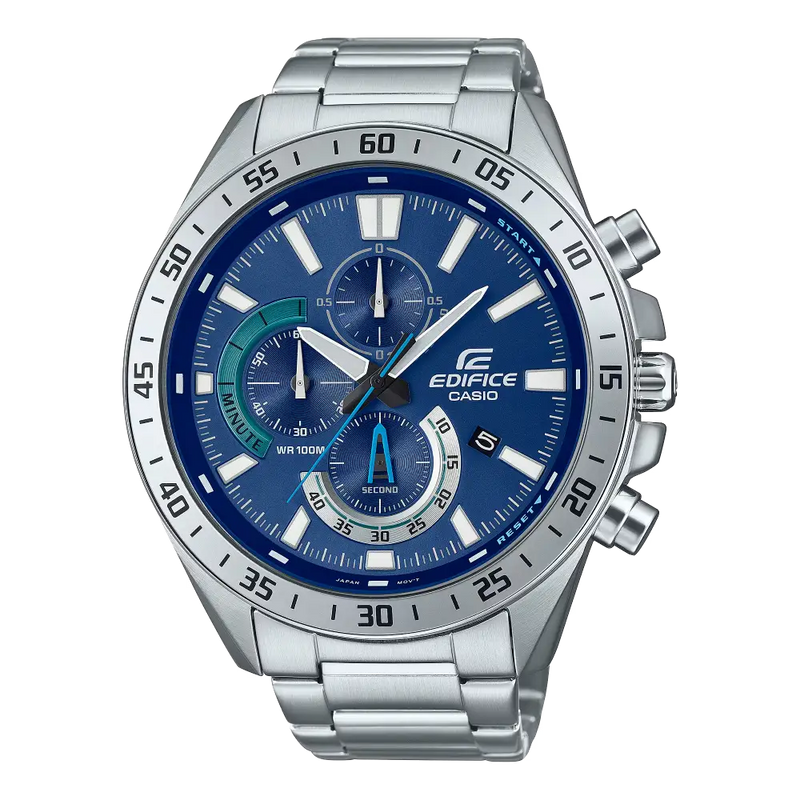 Casio Edifice Standard Chronograph EFV-620D-2AVUDF Blue Dial 50.5mm  Stainless Steel Men's Watch
