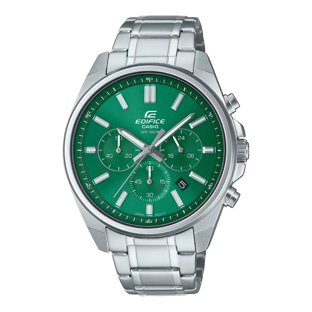 Casio Edifice EFV-650D-3AVUDF Green Dial 43.5mm Stainless Steel Men's Watch