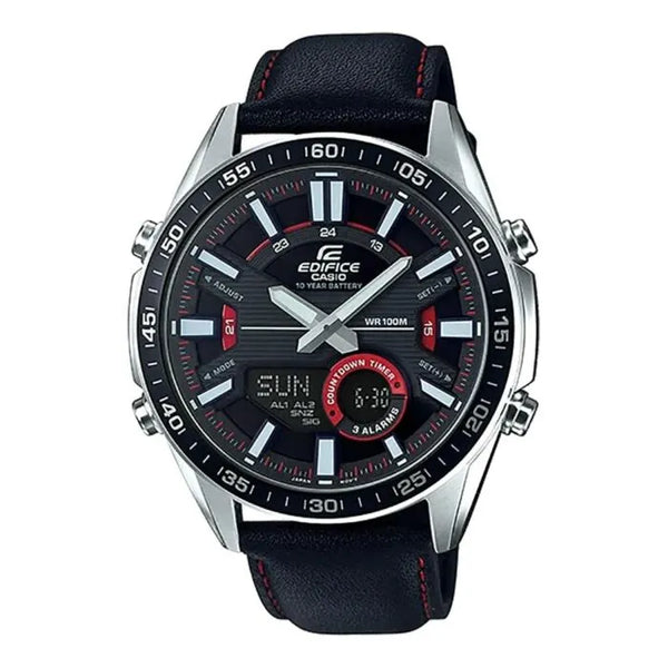 Casio Edifice Standard Chronograph EFV-C100L-1AVDF Black Dial Stainless Steel Men's Watch