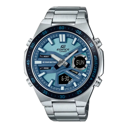 Casio Edifice Standard Chronograph EFV-C110D-2BDF Blue Dial Stainless Steel Men's Watch