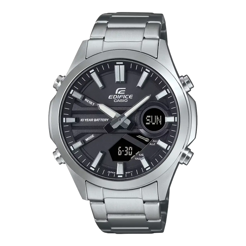 Casio Edifice EFV-C120D-1ADF Black Dial Stainless Steel Men's Watch