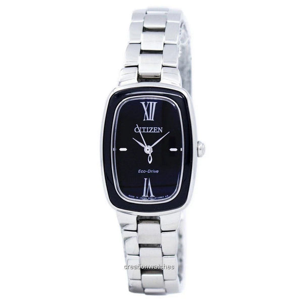 Citizen Eco-Drive EM0007-51E Elegance Black Dial 26mm Stainless Steel Women's Watch