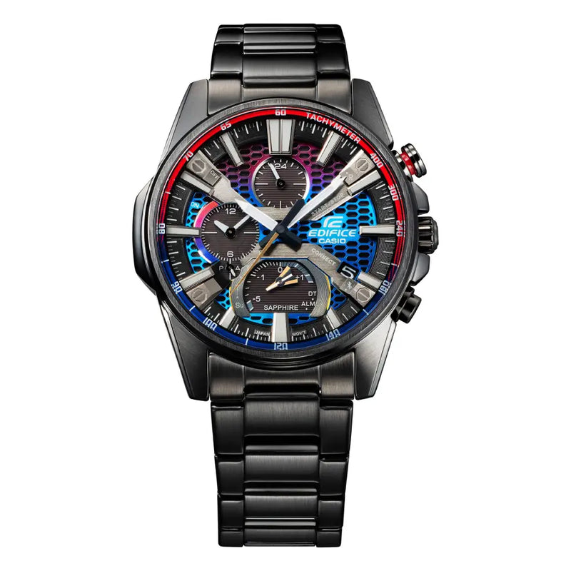Casio Edifice Smartphone Link EQB-1200HG-1ADR Black Dial Stainless Steel Men's Watch detail view