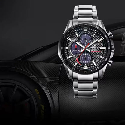 Casio Edifice Standard Chronograph EQS-900DB-1AVUDF Black Dial Stainless Steel Men's Watch
