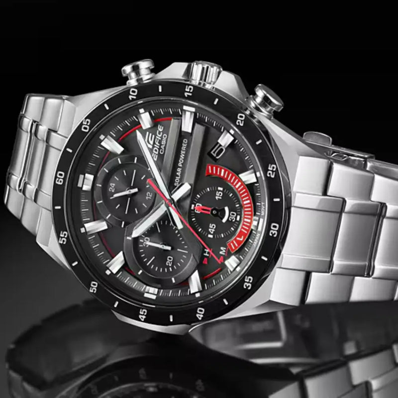 Casio Edifice EQS-920DB-1AVUDF Black Dial Stainless Steel Men's Watch detail view