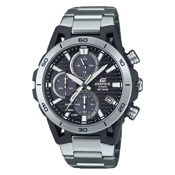 Casio Edifice Sospensione Chronograph EQS-960D-1AVUDF Black Dial Stainless Steel Men's Watch