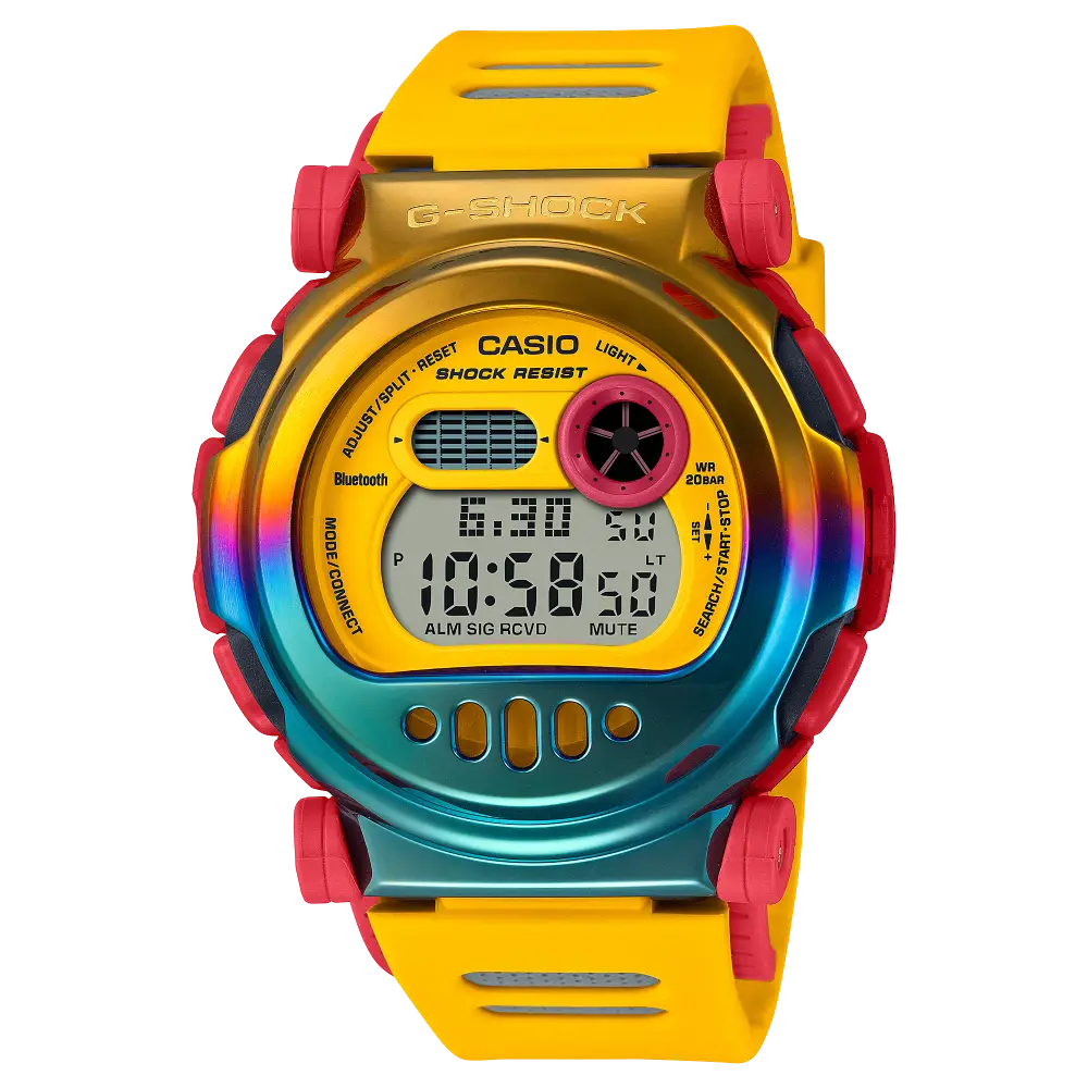 Casio G-Shock G-B001MVE-9D Yellow Dial Resin Men's Watch