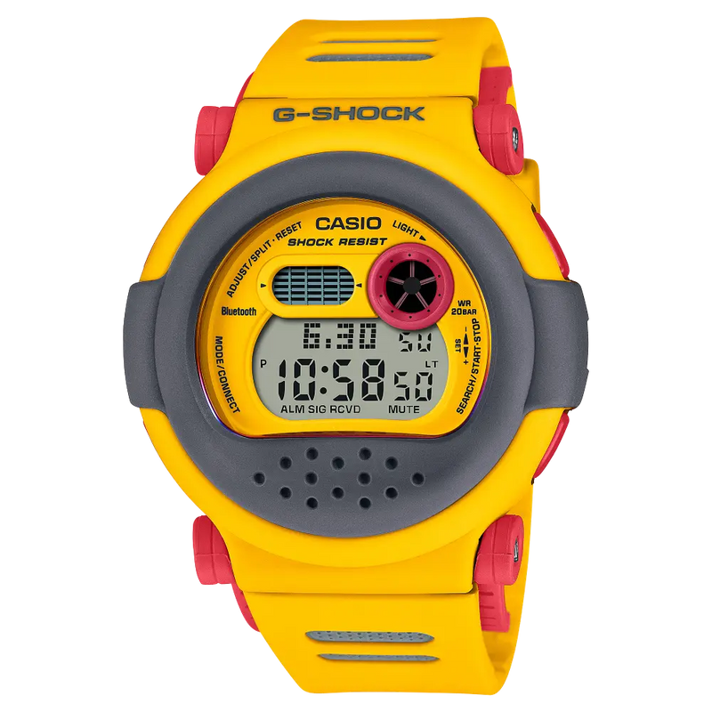 Casio G-Shock G-B001MVE-9D Yellow Dial Resin Men's Watch detail view