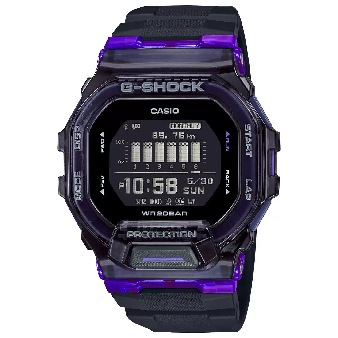 Casio G-Shock G-Squad GBD-200SM-1A6DR Black Dial Resin Men's Watch
