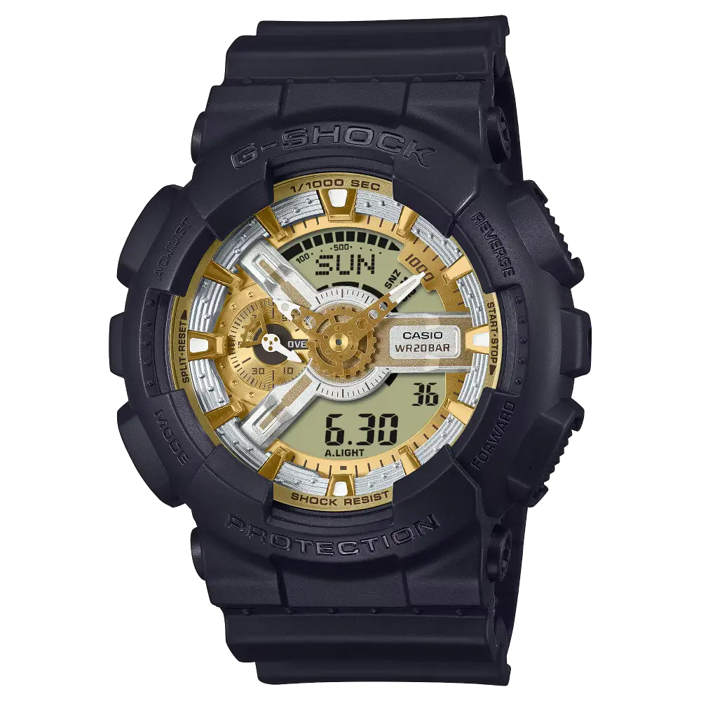 Casio G-Shock Analog Digital GA-110CD-1A9DR Gold Dial Resin Men's Watch