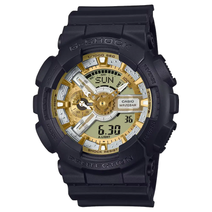 Casio G-Shock Analog Digital GA-110CD-1A9DR Gold Dial Resin Men's Watch