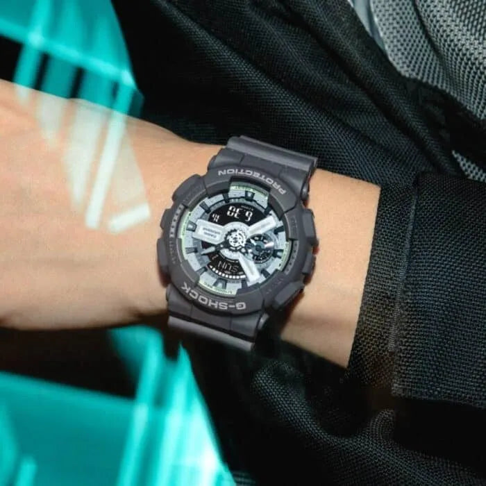 Casio G-Shock Analog Digital GA-110HD-8ADR White Dial Resin Men's Watch detail view